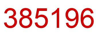 Number 385196 red image