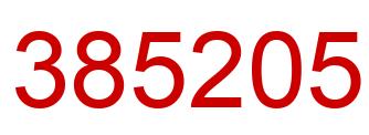 Number 385205 red image