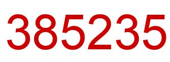 Number 385235 red image