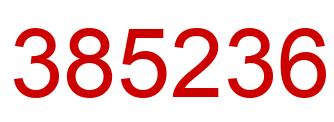 Number 385236 red image