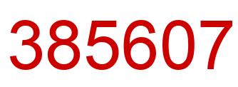 Number 385607 red image