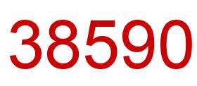 Number 38590 red image