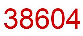 Number 38604 red image