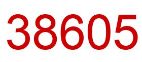 Number 38605 red image