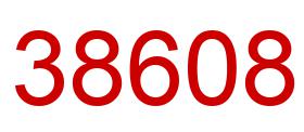 Number 38608 red image