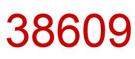 Number 38609 red image