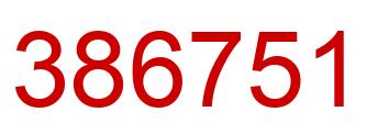 Number 386751 red image
