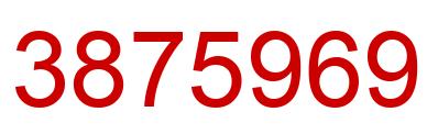 Number 3875969 red image