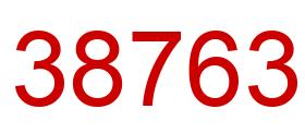 Number 38763 red image
