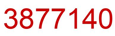 Number 3877140 red image
