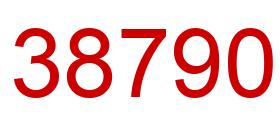 Número 38790 imagen rojo