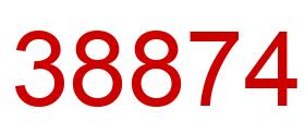 Number 38874 red image