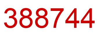Number 388744 red image