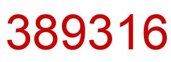 Number 389316 red image