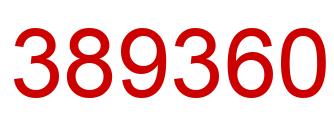 Number 389360 red image