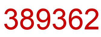 Number 389362 red image
