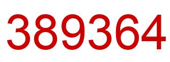 Number 389364 red image