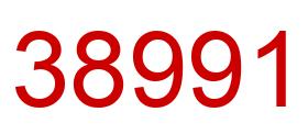 Number 38991 red image