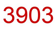 Number 3903 red image