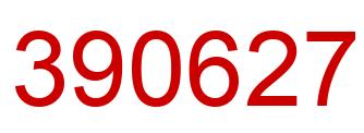 Number 390627 red image