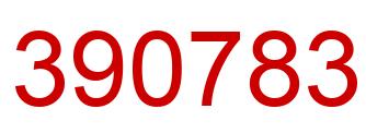 Number 390783 red image