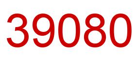 Number 39080 red image