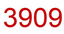 Number 3909 red image