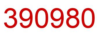 Number 390980 red image