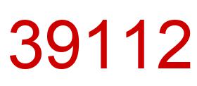 Number 39112 red image