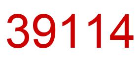 Number 39114 red image