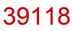 Number 39118 red image