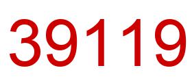 Number 39119 red image