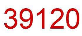 Number 39120 red image
