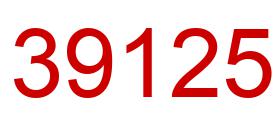 Number 39125 red image