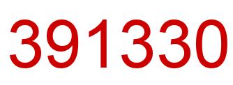 Number 391330 red image