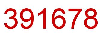 Number 391678 red image