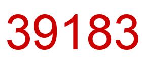 Number 39183 red image