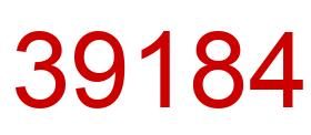 Number 39184 red image
