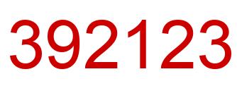 Número 392123 imagen rojo