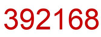 Number 392168 red image
