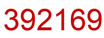 Number 392169 red image