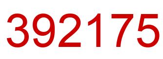 Number 392175 red image