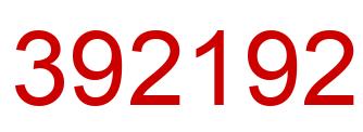 Number 392192 red image
