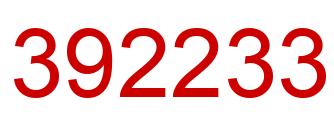 Number 392233 red image