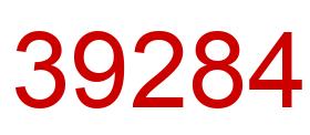 Number 39284 red image