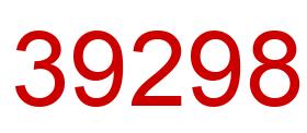 Number 39298 red image