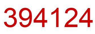 Number 394124 red image