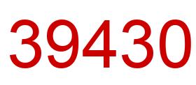 Number 39430 red image
