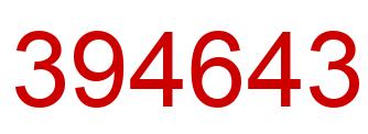Número 394643 imagen rojo