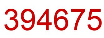 Número 394675 imagen rojo
